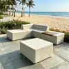 Banco Combinado de Terrazo Modular Patio Costero Sofá de Cemento para Exteriores Área Escénica Plataforma de Descanso Modular Personalizado