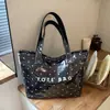 Elegante Bolso de Gelatina de PVC 2026 Nuevo Bolso de Hombro Grande Bolso Tote de Puntos con Letra Bolso de Mano de Moda