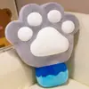 Almohada Larga de Pata de Gato para Niñas, Almohada de Dormir con Forma de Pata de Helado, Almohada para Abrazar las Piernas, Cojín de Cabecera para Dormir de Lado Extraíble y Lavable