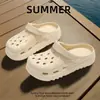 Zapatos de cueva de suela gruesa para mujer, ropa exterior de verano 2024, nuevos zapatos de playa antideslizantes para mujer