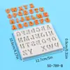 Molde de Silicone Decorativo para Bolo de Fondant com Combinação do Alfabeto Inglês Digital, Molde para Pingente de Joia DIY, Brinco