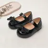 Zapatos Mary Jane Brillantes con Lazo para Niñas Zapatos de Fiesta y Performance para Niños Velcro Suela Suave Antideslizantes Zapatos de Princesa