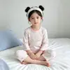 Conjunto de Pijama de Lyocell para Niños Verano Delgado Manga Corta/Tres Cuartos Niños y Niñas Ropa para Aire Acondicionado Encaje Clase A Ropa para el Hogar