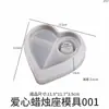 Portavelas Redondo con Forma de Corazón Semi-3D DIY Amapola Molde de Silicona Molde para Portavelas con Resina Cristalina para Velas Aromáticas
