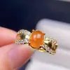 Venta al por mayor de fábrica Popular Anillo Fanta Natural Plata de Ley S925 Incrustado Piedra Principal 7X9Mm Venta Caliente Europeo y Americano Dropshipping