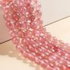 Ventas Directas de Fábrica Cuentas Redondas de Cristal de Fresa Natural 3A Cuentas Sueltas Accesorios de Joyería DIY Pulsera Cuentas Semiterminadas al Por Mayor