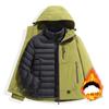 Chaqueta de plumón Chaqueta Tres en Uno para Mujer Estilo Nuevo Forro de plumón Desmontable Chaqueta Gruesa a Prueba de Viento para Hombres y Mujeres