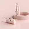 Carregador Portátil com Suporte Embutido para Uso no Avião, Carregador Portátil Mini de Bolso com Carregamento Duplo, Presente Personalizável