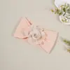 Faixa de Cabeça com Cabeça de Flor Rosa de Alta Qualidade Mais Vendida da Amazon, Faixa de Cabeça de Nylon Protetora Macia para Fontanela de Bebê