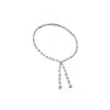 Gargantilla Minimalista de Plata con Zirconia Gota de Agua Estilo Francés, Diseño de Nicho de Lujo Ligero, Accesorio para el Cuello Versátil al por Mayor
