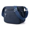 Bolsa Transversal Feminina de Tecido Oxford Lona Leve Multicamadas Casual Grande Capacidade Bolsa de Ombro (Cáqui)