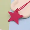 Llavero Colgante Estrella de Cinco Puntas en Piel Manchada Colgante Decorativo Estrella para Llave de Coche Accesorios para Bolsos Joyería