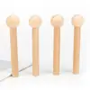 Sistema de almacenamiento de tablero perforado de madera Accesorios para cerillos Gancho ajustable Inserto de agujero redondo Madera maciza de colores Bola redonda Palo de madera