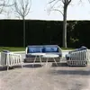 Sofá de Ocio Nórdico Silla de Mimbre para Restaurante al Aire Libre Cama de Hotel Club Sofá Silla para Patio de Villa Casa de Campo
