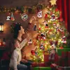 24 Peças Decorações de Árvore de Natal Gato Preto Gato de Madeira Presentes para Amantes de Gatos Mulheres Homens Enfeite de Carro de Natal