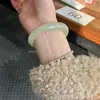 Novo Bracelete Redondo Espesso Tendência Estilo Chinês Que Faz Barulho a Cada Passo, Acessório de Mão Bracelete Estilo Chinês Cheongsam de Imitação de Jade