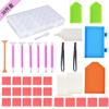 Directo de fábrica nueva caja de almacenamiento diy traje de herramientas para pintura de diamantes herramienta de bolígrafo de perforación de puntos bolsa de almacenamiento para pintura de mampostería