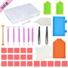 Nuevo juego de herramientas para pintura de diamantes, caja de almacenamiento, bolígrafo de punteado, materiales para manualidades DIY, herramientas, bolsa de almacenamiento para pintura de diamantes