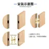 Bisagra Oculta Dorada para Puerta Invisible 18mm Tablero Bisagra de Cruz Caja de Madera Oculta Puerta Mesa Pequeña de Comedor y Sillas Bisagra de Pantalla Plegable