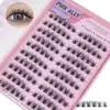 Pestañas Postizas Segmentadas Naturales, Estilo Cola de Pez Cat-Eye Fox, Estilo Cola de Pez para Maquillaje Natural Diario, Rizos de Cabello de Hada, Estilo Natural