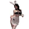 Lencería Sexy Lindo Conejito Maid Cos Juego de Roles Lencería Sexy Estilo Pura Lujuria Uniforme de Maid de Tres Puntos