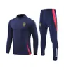 Traje de entrenamiento de fútbol cruzado español de otoño e invierno, media cremallera, manga larga, abrigo de Argentina para otoño e invierno, traje deportivo ajustado