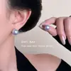 Pendientes de Perla de Vidrio Morado de Alta Calidad, Estilo Francés, Elegantes, Suaves, Modernos, Versátiles y Pendientes de Gama Alta al por Mayor
