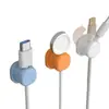 Organizador de Cables Giratorio, Herramienta de Almacenamiento y Organización de Cables de Datos para Escritorio y Coche, Gadget de Fijación con Pinza para Cable de Carga de Teléfono Móvil