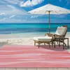 Material PP Producto Nuevo Pajita de Plástico Rosa Jacquard Mate Fácil de Limpiar Antienvejecimiento Jardín Piscina Terraza Alfombra Exterior