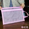 Bolsa de Arquivo Transparente A4 Camada Dupla Malha de Nylon com Alça Zíper Bolsa de Arquivo Bolsa para Matérias para Aprendizado e Presentes de Escritório