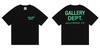 Camiseta de manga corta con eslogan clásico y letras básicas de la marca estadounidense de moda de comercio exterior transfronterizo GALLERY DEP para hombre y mujer