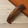 Pente de Sândalo Dourado de Dentes Largos para Modelagem de Cabelo, Pente de Madeira Grande de Dentes para Uso Doméstico, Pente de Madeira Personalizável para Barracas de Mercado