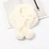 [Doble bola 12 bolas] Versión coreana de bufanda de felpa de imitación de piel de conejo Rex para mujer, bufanda cálida de otoño e invierno para estudiantes, jersey