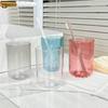 Taza Transparente para Enjuague Bucal Estilo Japonés con Logo de Patrón Personalizado, Taza para Lavar en Casa, Vaso para Dientes, Taza para Enjuague Bucal, Fábrica de Vasos de Plástico PS