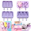 Molde de Silicona para Helado Hecho a Mano Molde Casero para Paletas Congeladas Fabricante Casero de Paletas de Hielo DIY Con Palitos para Helado