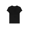 Top Limpio y Suave, con Cuello en U y Mangas Cortas, Estilo Girly para Mujer, Ropa Interior de Verano Ajustada, Camiseta Dulce y Picante