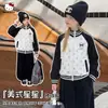 Chaqueta de Otoño para Niñas 2026 Nuevo Estilo Americano Chaqueta de Béisbol con Estampado de Estrellas Chaqueta Versátil de Moda Casual