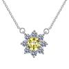 Collar Transfronterizo de Moissanita para Mujer, Color D, 1 Quilate, Colgante de Gema de Estrella de Ocho Puntas de Alta Gama, Cadena de Clavícula de Plata de Ley S925 Fabricante