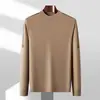 Suéter jacquard de cuello semi-alto para hombre yingao, otoño e invierno, grueso, manga larga, tejido juvenil transfronterizo, nueva capa base estilo europeo