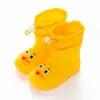 Fengqingfan Impermeables Elásticos Boca Amarilla Patito Botas de Lluvia para Niños Niños y Niñas Botas de Lluvia para Bebé Niños Pequeños Zapatos de Goma para Agua Zapatos de Agua para Niños