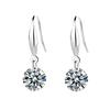 925 Sterling Prata Zircon Brincos Mulheres simples europeu e americano Prata Joias Fábrica Venda por atacado joias Tanabata Dia dos Namorados presente