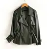 Jaqueta de Couro Feminina Estilo Coreano 2026 Outono Nova Slim Fit Casual Tamanho Plus Couro Curto Casaco Atacado
