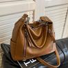 Bolso de Hombro Vintage de Moda Versátil para Mujer 2025 Nuevo Bolso Bandolera de Estilo Occidental de Moda Bolso Tote de Gran Capacidad para Viaje