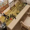 Alfombrilla de escritorio para caligrafía, impermeable y a prueba de aceite, mantel rectangular de PVC, estilo chino nuevo, de alta gama, verde, para escritorio de oficina