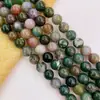 Pulseira de Contas Soltas de Ágata Bicolor Natural Contas para DIY Pulseira Tecida à Mão de Cristal Acessórios de Joias