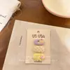 Novo Estilo Coreano Oval Estampa de Desenho Presilha de Cabelo Infantil Tecido Grampo Lateral para Cabelo Grampo para Franja Botão Fofo Presilha de Cabelo