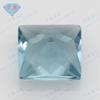 Gema Huagang cuadrada en ángulo recto, flor de coche, n.° 106, cristal azul afilado, piedra desnuda, princesa, gema cuadrada de color sintético