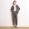 Cárdigan con capucha de cachemir grueso para invierno para mujer, suéter grueso, abrigo holgado, sudadera con capucha tejida, suave y cómoda, cuello redondo
