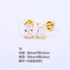 Acero titanio 316L chapado en oro cobre micro incrustado circonio arete geométrico para cartílago de la oreja estilo europeo y americano comercio exterior transfronterizo perforación arete para cartílago de la oreja