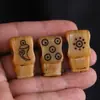 Caracola tallada en hueso de camello estilo Tíbet con puntos de mantra, conector de tres vías con agujero grande, rosario budista de 108 cuentas, accesorios para pulsera DIY
